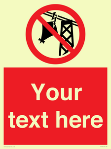 Custom prohibition do not fly kites near overhead electrical power lines